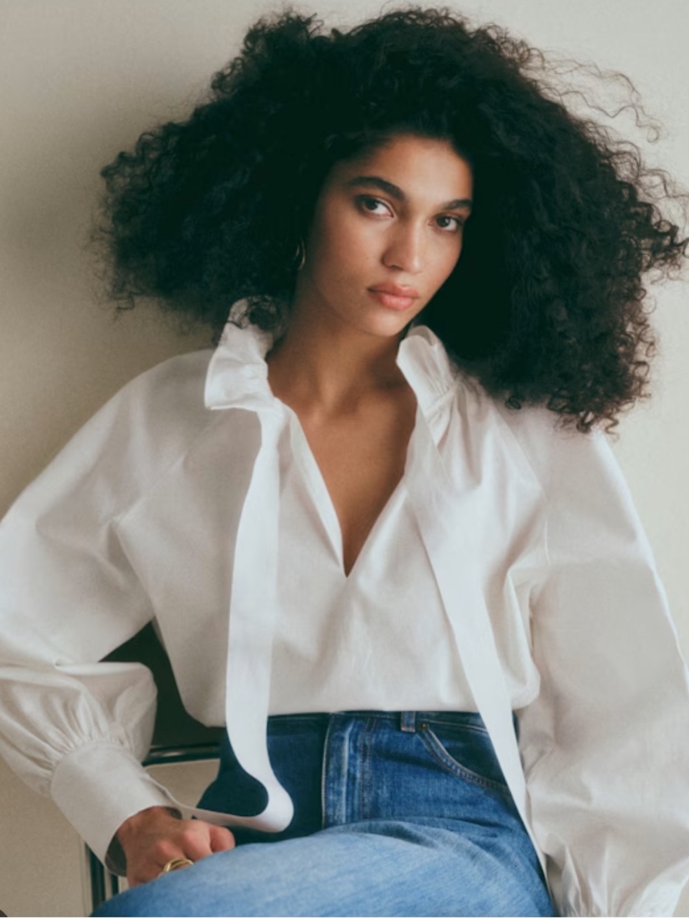 Sezane Hillis Shirt White Blouse 38/6
